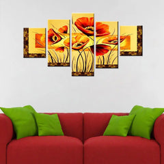 golden hour glamour | flowers of freshness | canvas painting