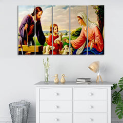 jesus wall painting | five panel wall art painting | for home decors