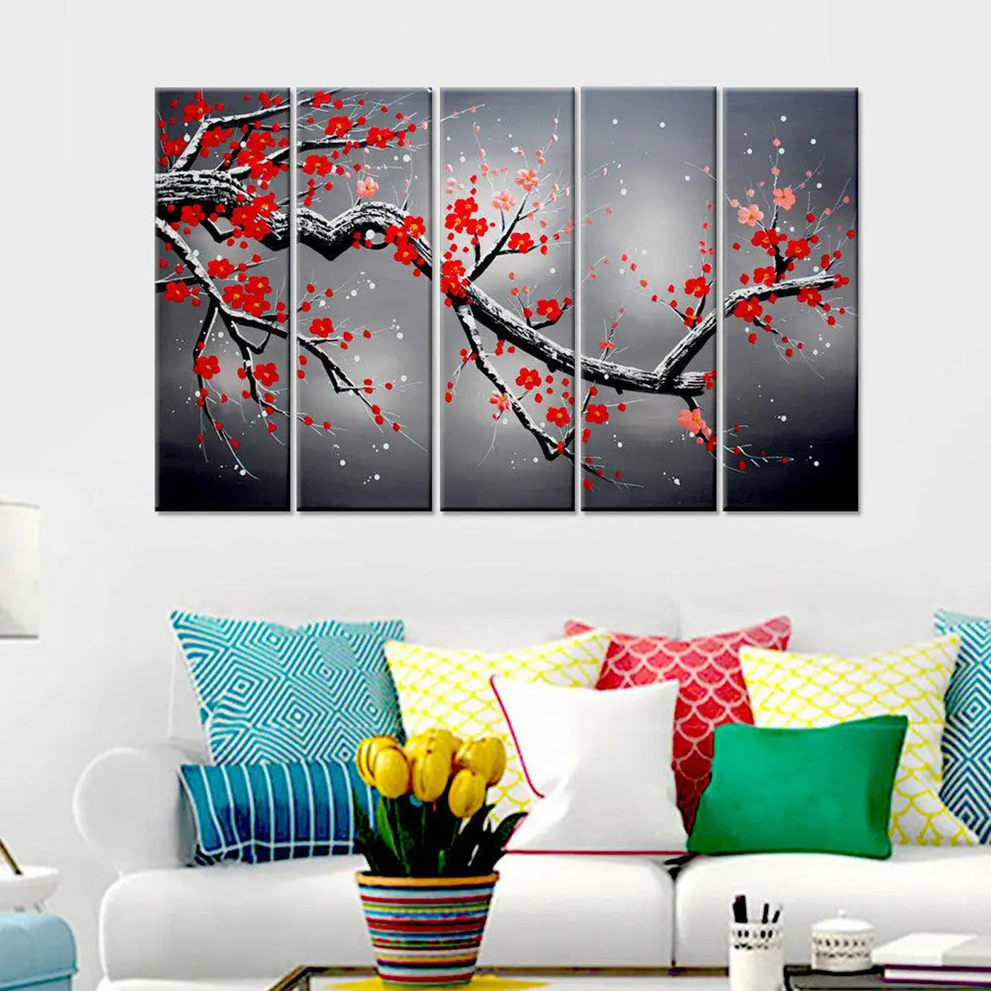 Cherry Blossom Canvas Wall Art | Natural Confetti | wall hanging