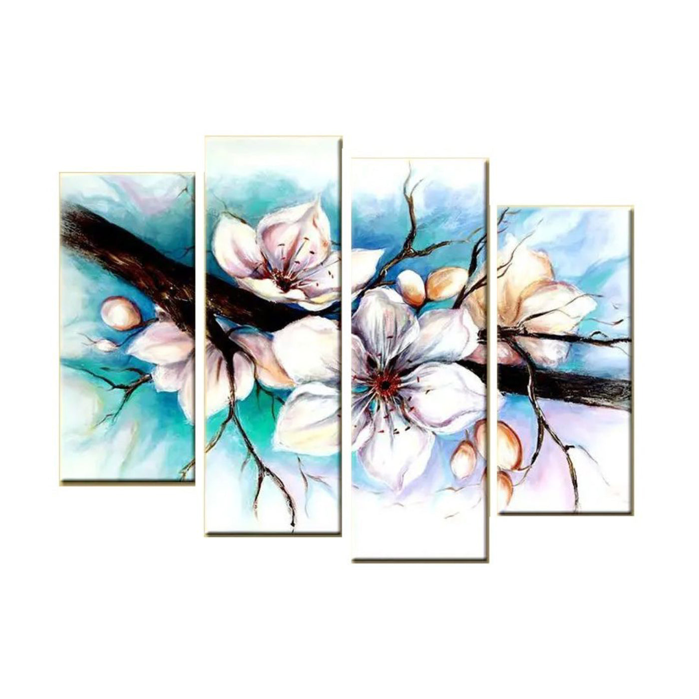 ivory flower canvas wall painting for home decor