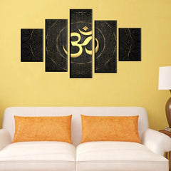 paintings for office | paintitngs for home | The Sacred Sound | Five Panel Artwork
