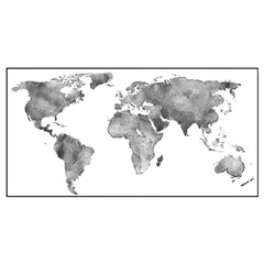 World Map Floating Frame Canvas Wall art Painting for Home and Office Décor (48 x 24 ) Inch