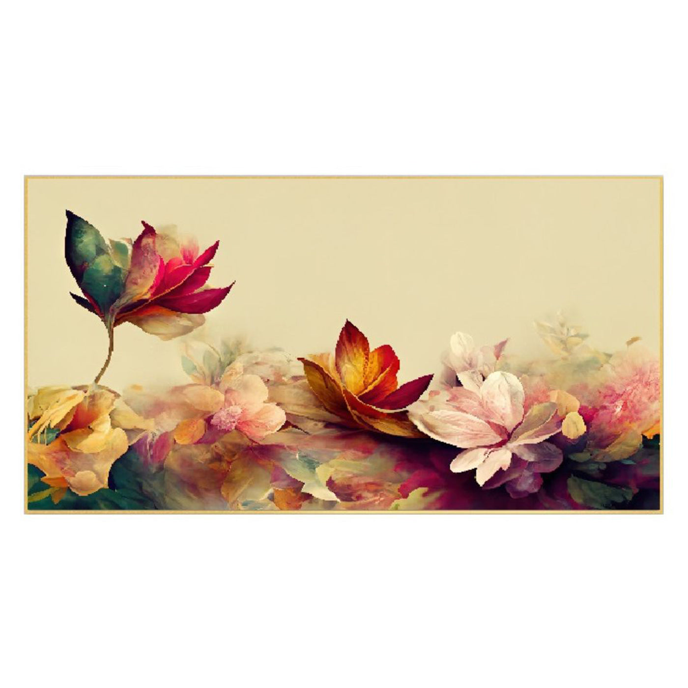 Color of Life Floating Framed Canvas Wall Painting for Home and Office Décor (48 x 24 ) Inch