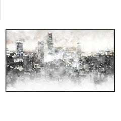 Cityscape Framed Canvas Wall Painting A Captivating Artistry for Your Living and Office Space Decoration (48 x 24) Inch