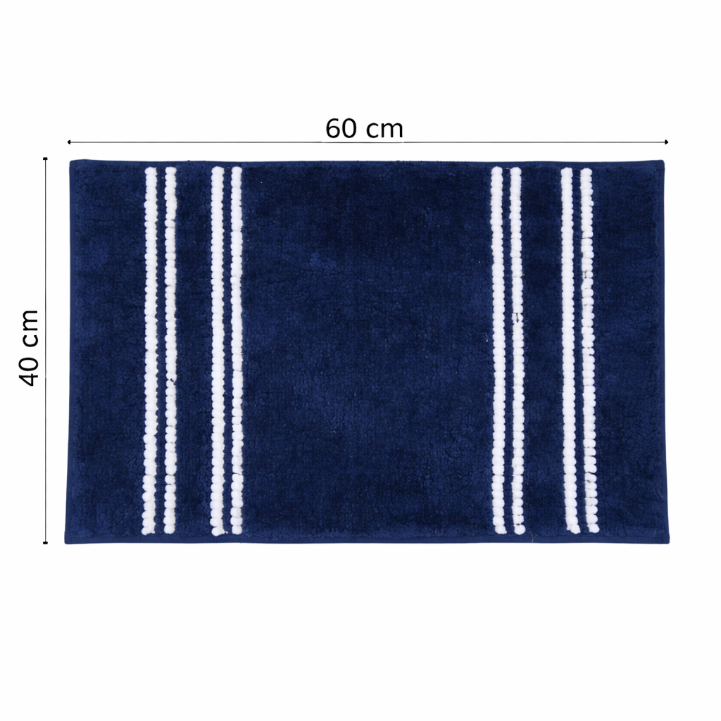 DecorTwist Anti-Slip Microfiber Bath Mat 60x40 cm | Super Absorbent & Quick Dry | Soft Polyester Surface with Non-Skid TPR Backing | Bathroom Floor Mat for Shower & Wash Basin