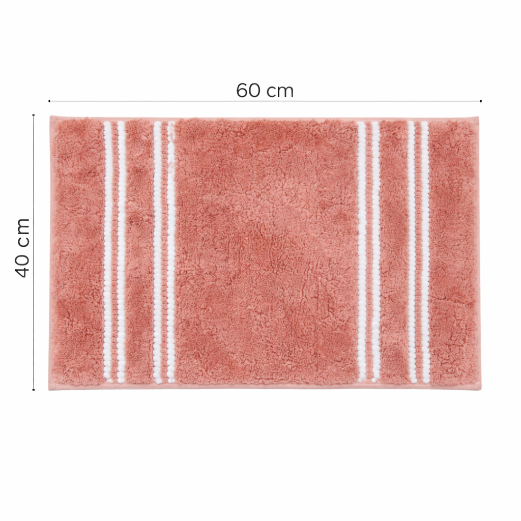 DecorTwist Anti-Slip Microfiber Bath Mat 60x40 cm | Super Absorbent & Quick Dry | Soft Polyester Surface with Non-Skid TPR Backing | Bathroom Floor Mat for Shower & Wash Basin