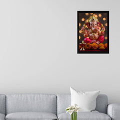 Vastu Shubharambh- Lord Ganesha Poster Wall Frame for Wall Decoration Pooja Home and Vastu remedy