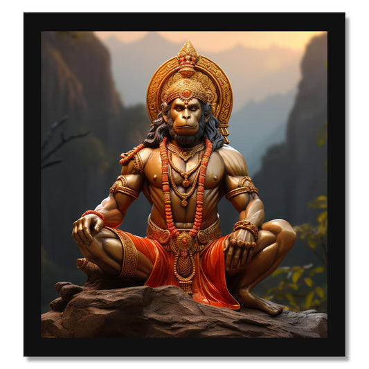 Vastu Shubharambh- Hanuman Poster Wall Frame for Wall Decoration Pooja Home and Vastu remedy