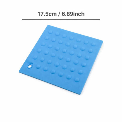 DecorTwist Multipurpose Pot Holder Dining Table Heat Protection Pads| Heat Resistant Anti-Slip Silicone Trivet Mat for Glass Table & Kitchen Countertop ( Rectangular)