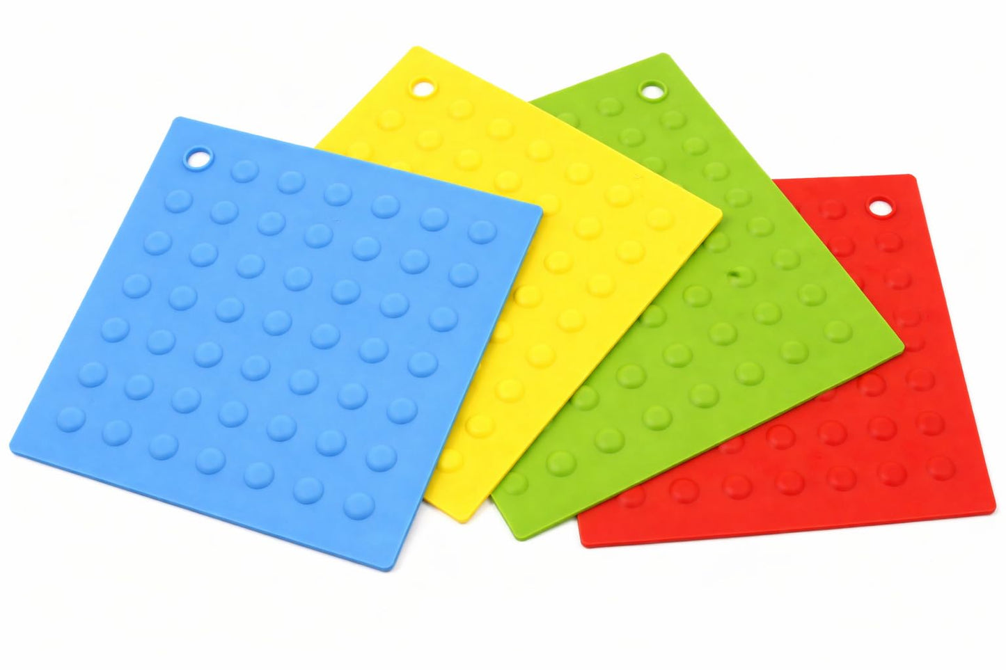DecorTwist Multipurpose Pot Holder Dining Table Heat Protection Pads| Heat Resistant Anti-Slip Silicone Trivet Mat for Glass Table & Kitchen Countertop ( Rectangular)