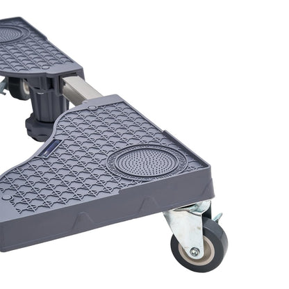 DecorTwist Washing Machine Stand with Wheels | Adjustable Fridge Stand Double Door | Anti Vibration Trolley for 6kg 7kg 8kg 10kg Machines | Heavy Duty Movable Cooler Stand | Lockable Wheels