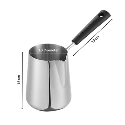 Stainless Steel Coffee Warmer | Turkish Greek Coffee Pot | Stovetop Safe & Durable Design 600ML