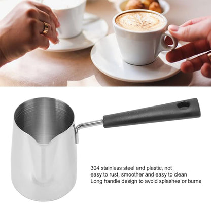 Stainless Steel Coffee Warmer | Turkish Greek Coffee Pot | Stovetop Safe & Durable Design 600ML