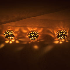 DecorTwist LED Matel Rice Light for Home and Office Decor| Indoor & Outdoor Decorative Lights|Diwali |Wedding | Diwali | Wedding | 3.18 MTR (Metal-Golden NewBall)