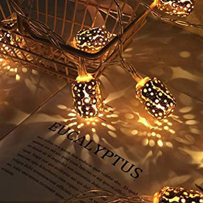 DecorTwist LED Matel Rice Light for Home and Office Decor| Indoor & Outdoor Decorative Lights|Diwali |Wedding | Diwali | Wedding | 3.18 MTR (Metal Golden Cyclinder)