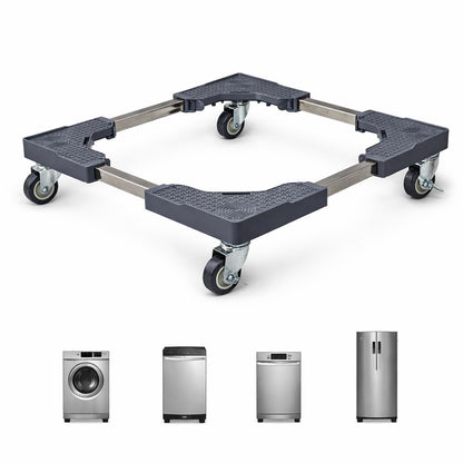 Universal Adjustable Appliance Stand – Heavy-Duty Base with 8 Lockable Wheels & 4 Legs, Load Capacity 120 kg (GRAY) (Size- 4 feet)