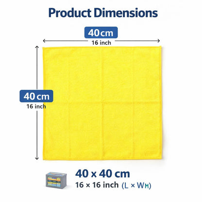 DecorTwist Multipurpose Cloth Organizer Storage Box | Heavy Duty Fabric Up to 280 GSM | Kitchen Cleaning Cloth | Car Bike Bus Vehicle Wiping Use  (280 GSM, 40*40 CM)