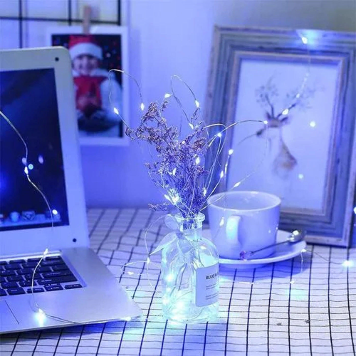 DecorTwist USB 8 Mode String Light for Home and Office Decor| Indoor & Outdoor Decorative Lights|Diwali |Wedding | Diwali | Wedding (Blue)