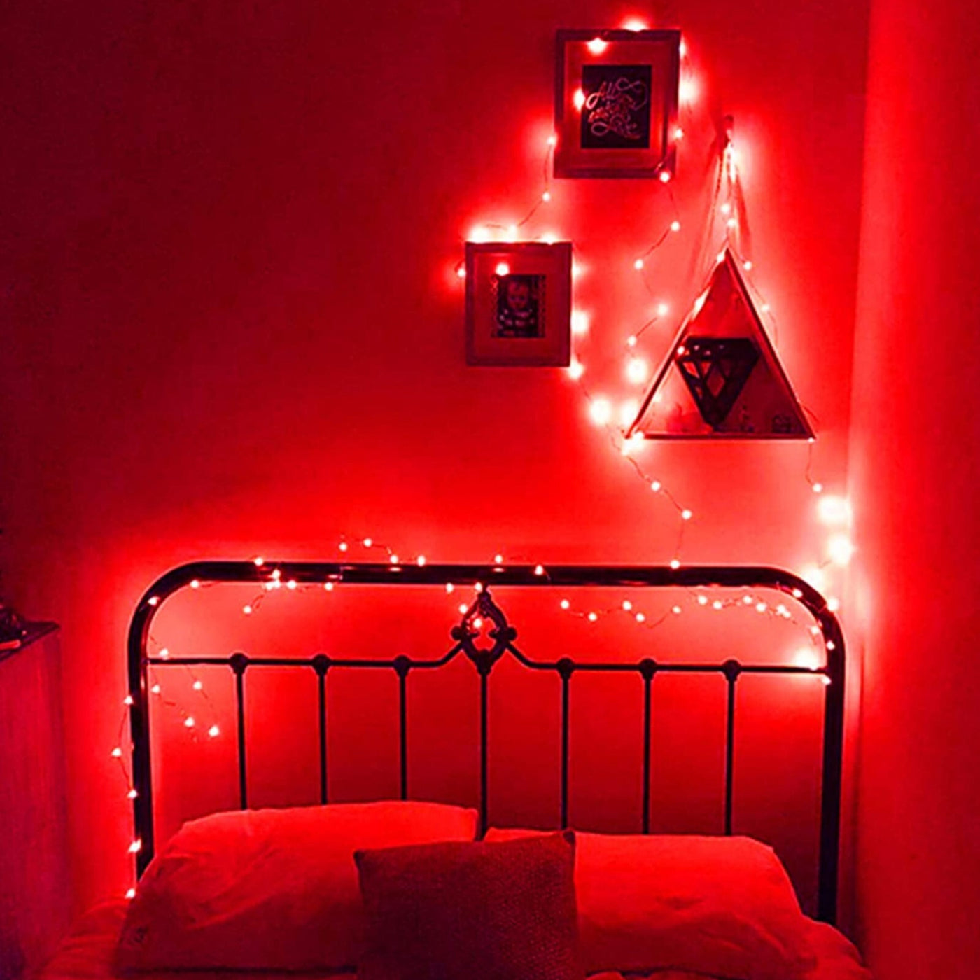 DecorTwist USB 8 Mode String Light for Home and Office Decor| Indoor & Outdoor Decorative Lights|Diwali |Wedding | Diwali | Wedding (RED)