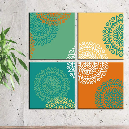 mandala canvas painting | Vibrant colors | precise patterns