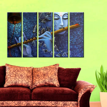 Sacred Serenity | Radiance of Lord Krishna | canvas Wall Painting