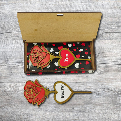 Valentine Wooden Rose Box