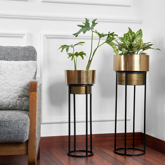 Gold New York Planter