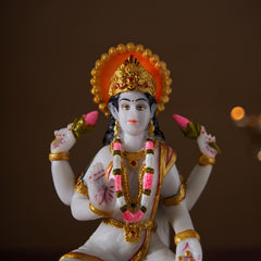 Marble Dust Goddess Laxmi | Mata Lakshmi Idol