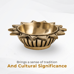 Brass Tapas Diya With Decorative Base Set of 2 With Gift Box