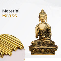 Brass Handcrafted Blessing Buddha Idol