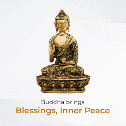 Brass Handcrafted Blessing Buddha Idol