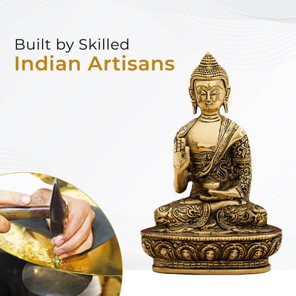Brass Handcrafted Blessing Buddha Idol
