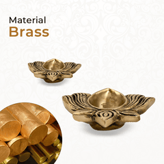 Brass Lotus Diya Set of 4
