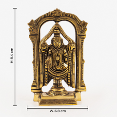 Brass Frame Balaji Venkateshwar Handcrafted Idol/Statue
