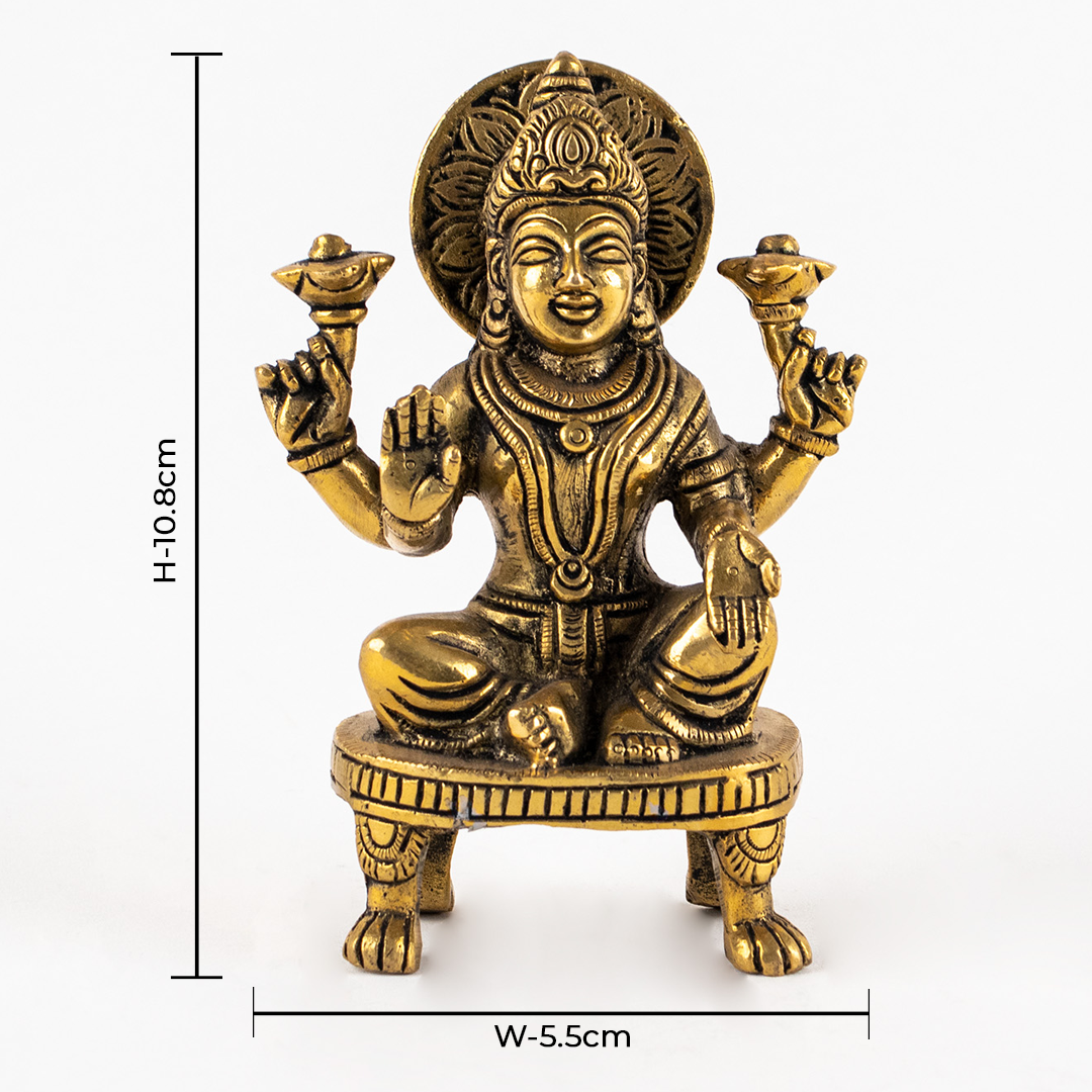 Brass Handcrafted Goddess Lakshmi Idol/Statue