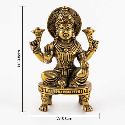 Brass Handcrafted Goddess Lakshmi Idol/Statue