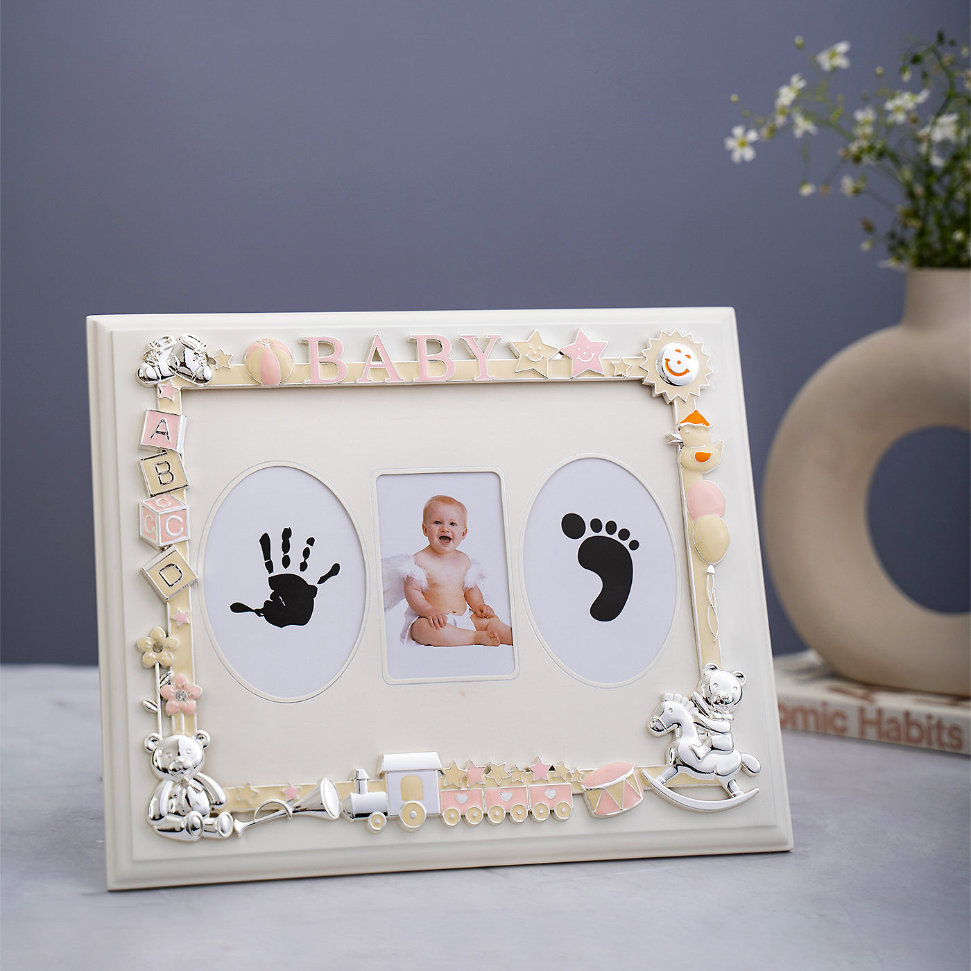 Silver Plated Baby Train Photo Frame