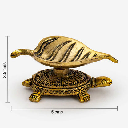 Tortoise Leaf Diya Set of 2