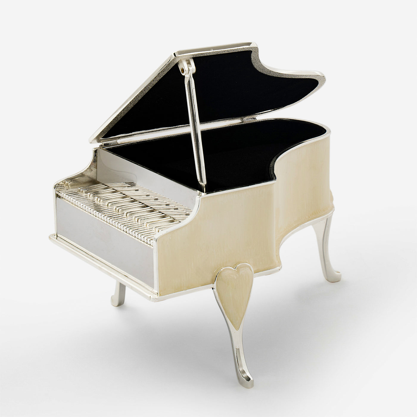 Silver Plated Piano Jewellery Box