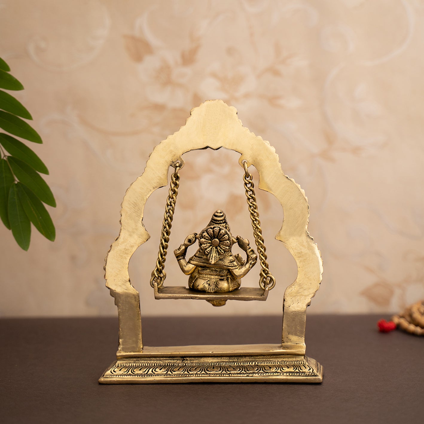 Brass Superfine Ganesha On Swing/Jhula Idol