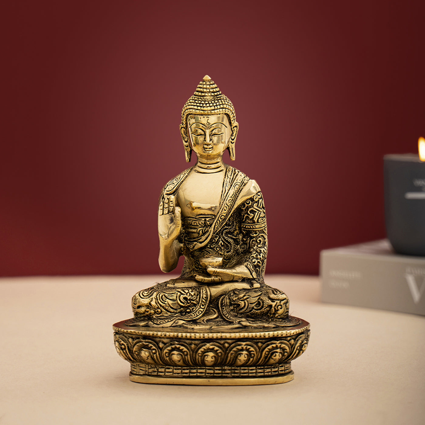Brass Handcrafted Blessing Buddha Idol