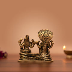 Brass Handcrafted Narayana/Vishnu Laxmi Idol/Statue