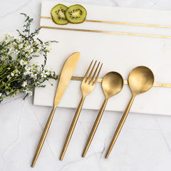 Antique Brass Cutlery Set of 4