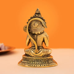Brass Handcrafted Sitting Hanuman Idol