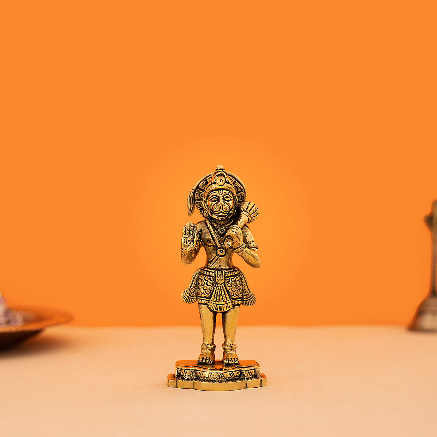 Brass Handcrafted Standing Hanuman Idol
