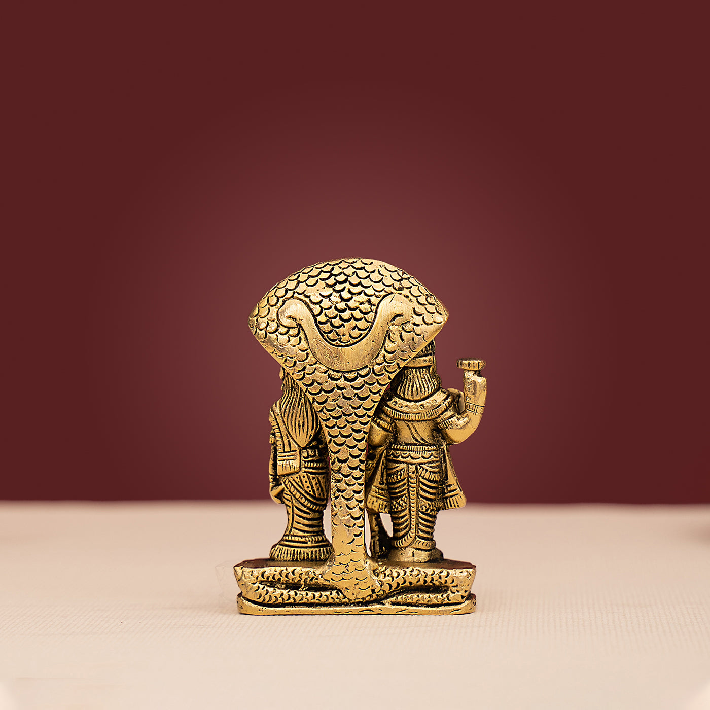Brass Vishnu Lakshmi Standing On Sheshnag Idol/Statue