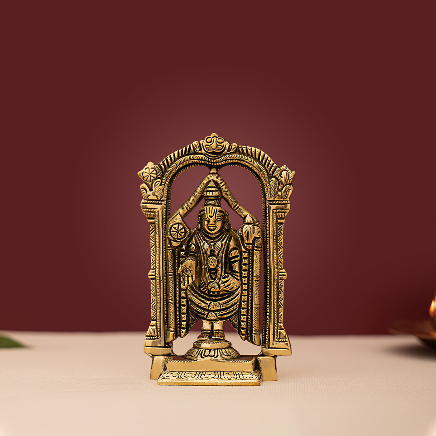 Brass Frame Balaji Venkateshwar Handcrafted Idol/Statue