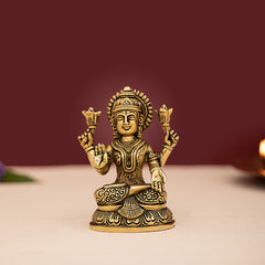 Brass Handcrafted Goddess Lakshmi Idol/Statue