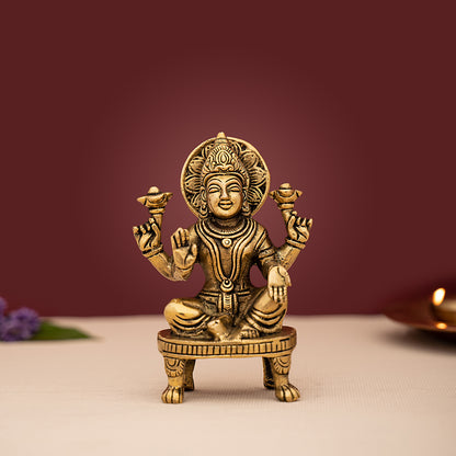 Brass Handcrafted Goddess Lakshmi Idol/Statue