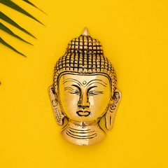 Brass Buddha Face Wall Hanging